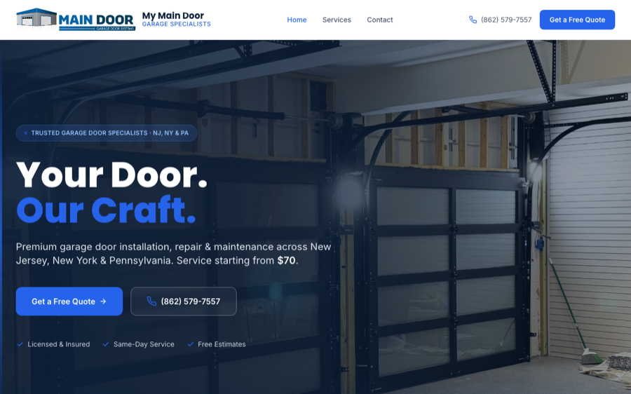 My Main Door website